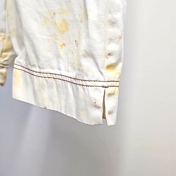 Paradise Shores Cream w/Gold Floral Print Shorts Zip & Button Closure Womens 6 - Picture 8 of 11